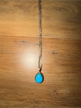 Authentic Navajo Turquoise Pendant Necklace